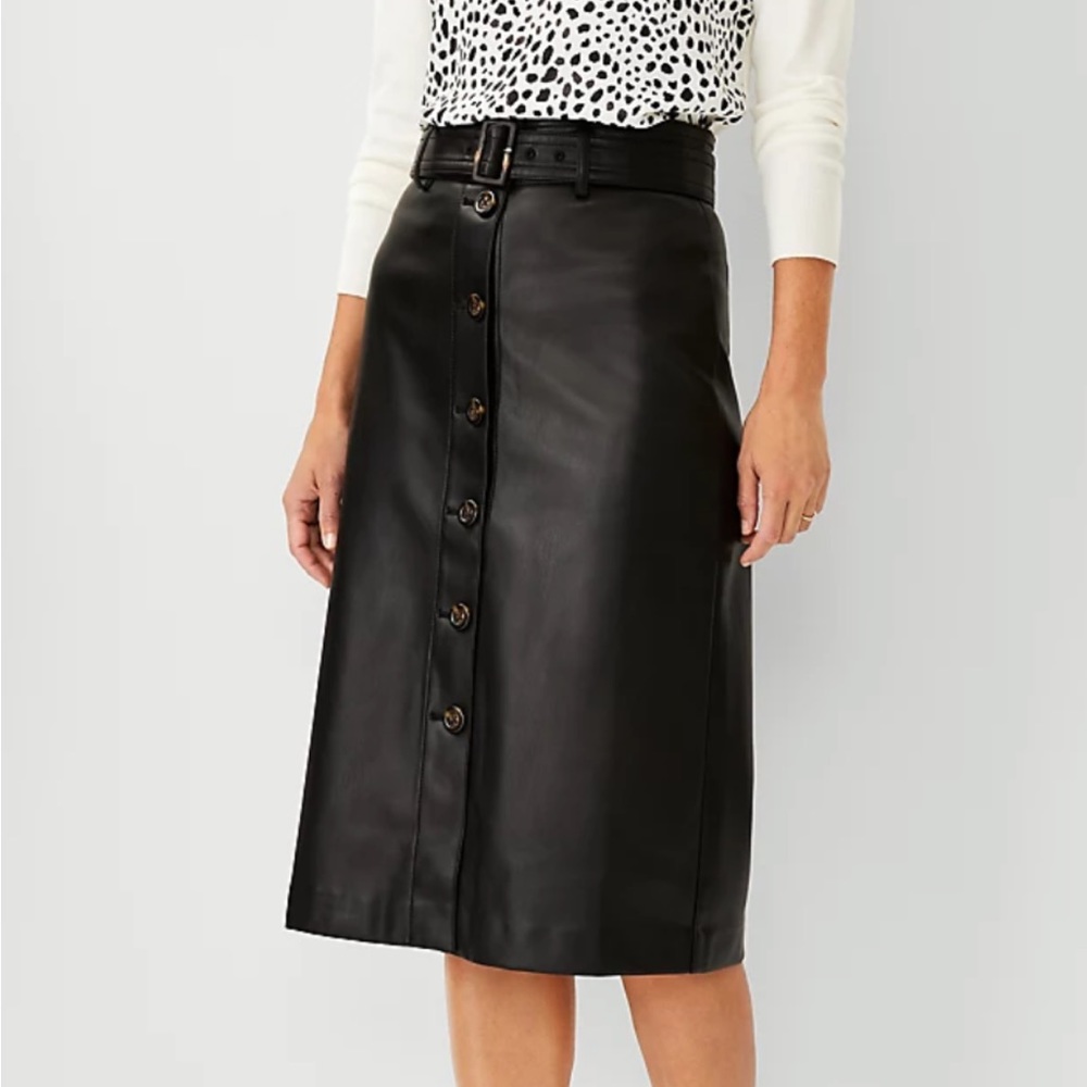 Ann Taylor Faux Leather Skirt